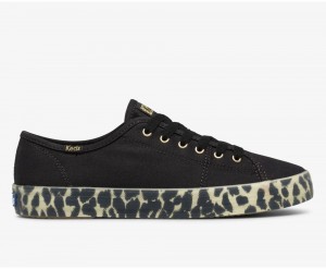 Black Keds Kickstart CanvasFoxing Sneakers | 2076-SHBAD