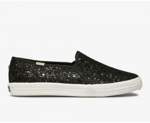 Black Keds x Kate Spade New York Double Decker Glitter Slip On | 7910-IMSRC