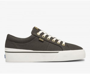 Black Keds x Organic Cotton Jump Kick Duo Sneakers | 4290-RDAPT