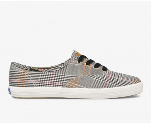 Black / Multicolor Keds Champion Plaid Sneakers | 0498-QSFCL