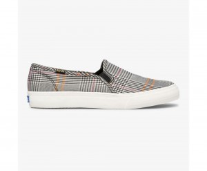 Black / Multicolor Keds Double Decker Plaid Slip On | 0867-EYKGM