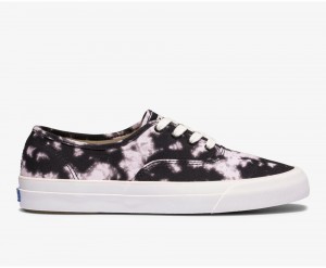 Black / Purple Keds x Organic Cotton Surfer Tie Dye Sneakers | 8312-WYTFK