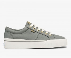 Green Keds x Organic Cotton Jump Kick Duo Sneakers | 3804-FZUGV