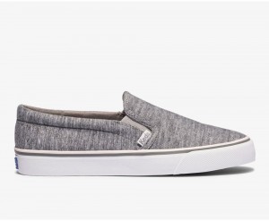 Grey Keds Jump Kick Slip Jersey Slip On | 8910-VHZAC