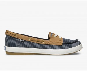 Navy Keds Charter Stripe Slip On | 1689-AUPEK