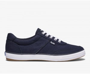 Navy Keds Courty II Canvas Sneakers | 5023-GUETA