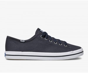 Navy Keds Washable Kickstart Sneakers | 4803-JVKPE