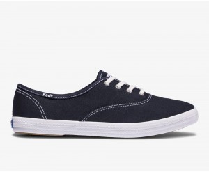 Navy Keds x Organic Cotton Washable Champion Sneakers | 9247-KVEZI