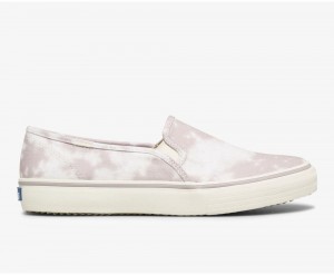 Purple Keds Washable Double Decker Tie Dye Slip On | 1436-BADRV