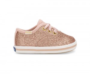 Rose Gold Keds x Kate Spade New York Champion Glitter Crib Sneakers | 6174-IMHEP