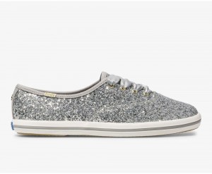 Silver Keds x Kate Spade New York Champion Glitter Sneakers | 9321-UPQOH