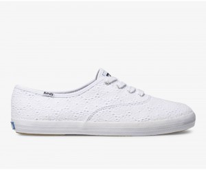 White Keds Champion Daisy Eyelet Sneakers | 5796-WXNIJ