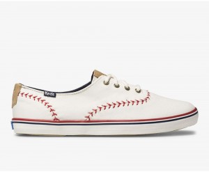 White Keds Champion Pennant Sneakers | 5634-ZMWRY