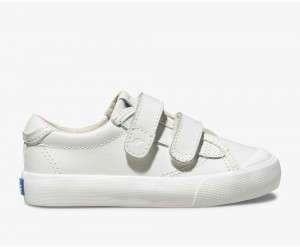 White Keds Crew Kick 75 2V Leather Slip On | 1836-WCHAS