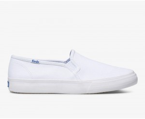 White Keds Double Decker Canvas Slip On | 9621-ERLQY