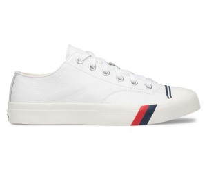 White Keds Royal Lo Classic Leather Sneakers | 0781-MZFNP