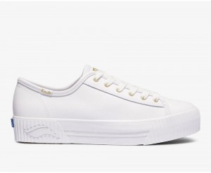 White Keds Triple Kick AMP Leather Sneakers | 3610-GNKPZ