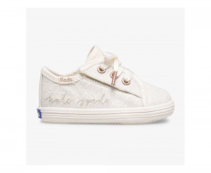 White Keds x KSNY Kickstart Ivory Glitter Crib Sneakers | 9078-WTYAP