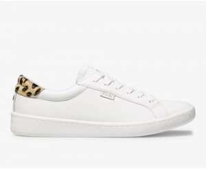 White Keds x Kate Spade New York Ace Leather Calf Hair Sneakers | 3861-ZJYPR