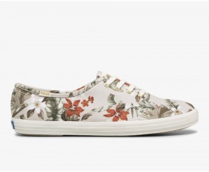 White / Multicolor Keds x Organic Cotton Champion Tropical Sneakers | 9284-NHVQG