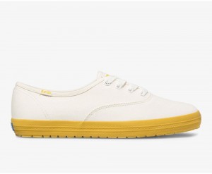 White / Yellow Keds Champion TRX Sneakers | 0412-XZUJI