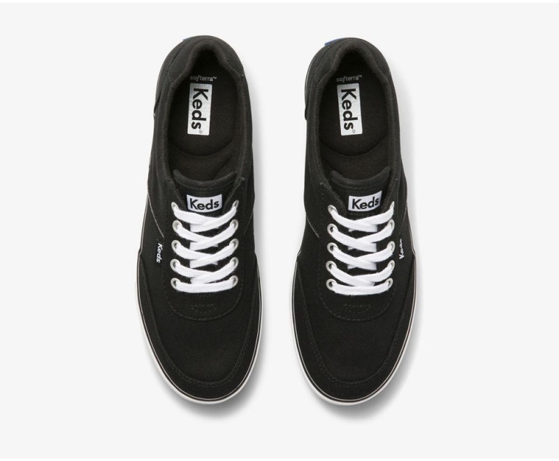 Black Keds Courty II Canvas Sneakers | 1497-XURBM