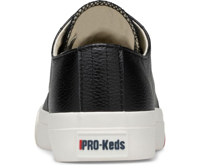 Black Keds Royal Lo Classic Leather Sneakers | 6734-ATMQS