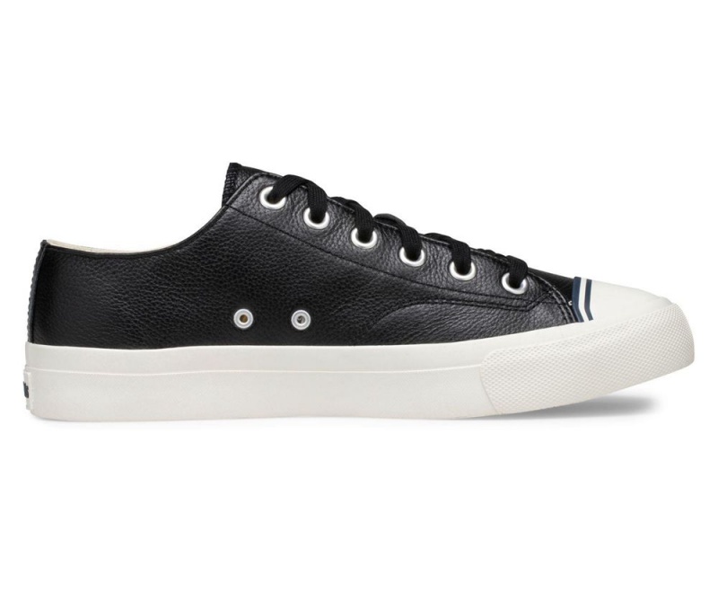 Black Keds Royal Lo Classic Leather Sneakers | 6734-ATMQS