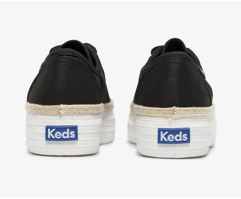 Black Keds Triple Kick Monomesh Sneakers | 1293-MQVHD