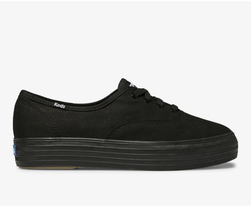 Black Keds Triple Sneakers | 0478-LJDUC