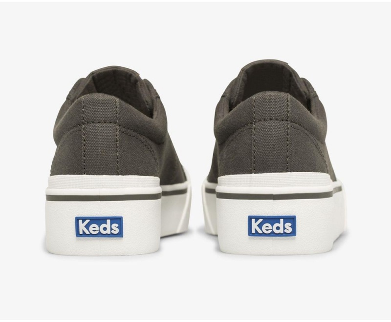 Black Keds x Organic Cotton Jump Kick Duo Sneakers | 4290-RDAPT