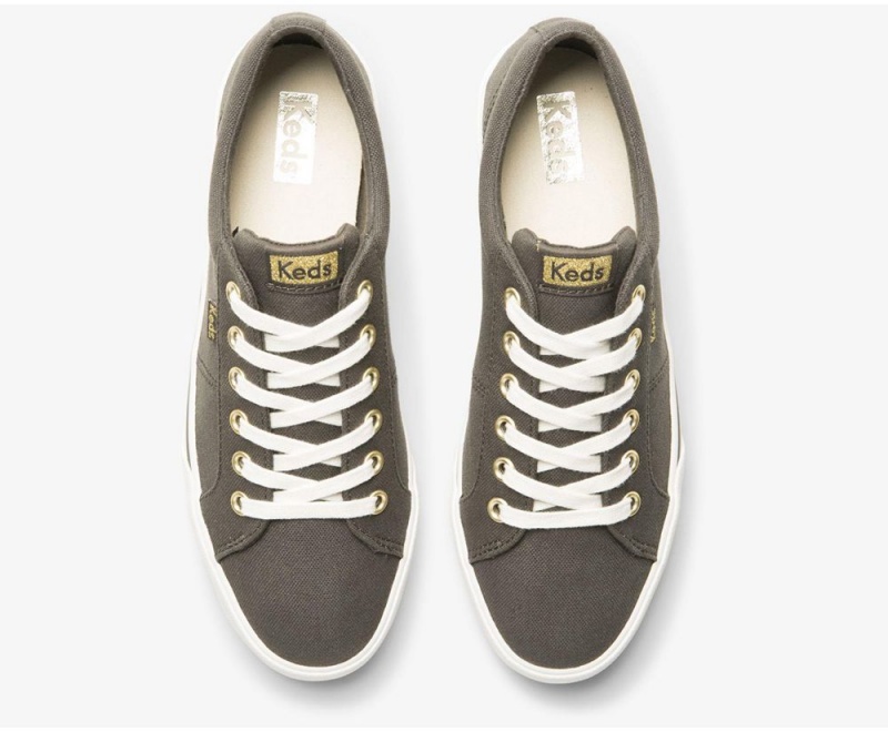 Black Keds x Organic Cotton Jump Kick Duo Sneakers | 4290-RDAPT