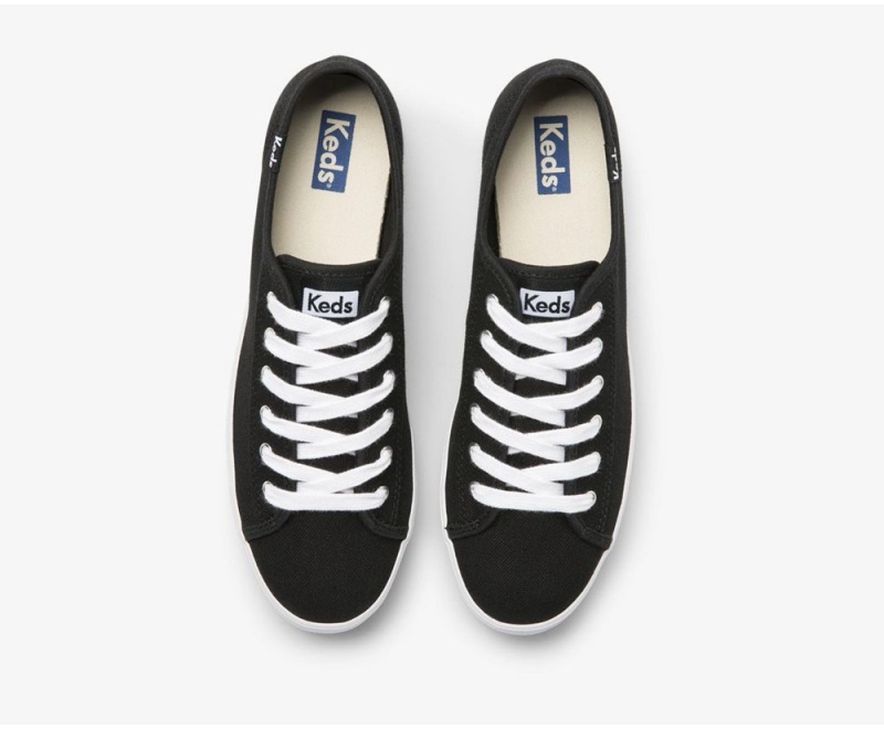 Black Keds x Organic Cotton Triple Kick Sneakers | 1648-SMLDO