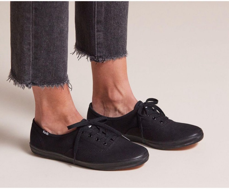 Black Keds x Organic Cotton Washable Champion Sneakers | 3582-EIGHZ