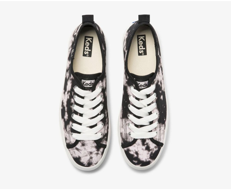 Black / Purple Keds x Organic Cotton Triple Up Tie Dye Sneakers | 0136-NFUEC