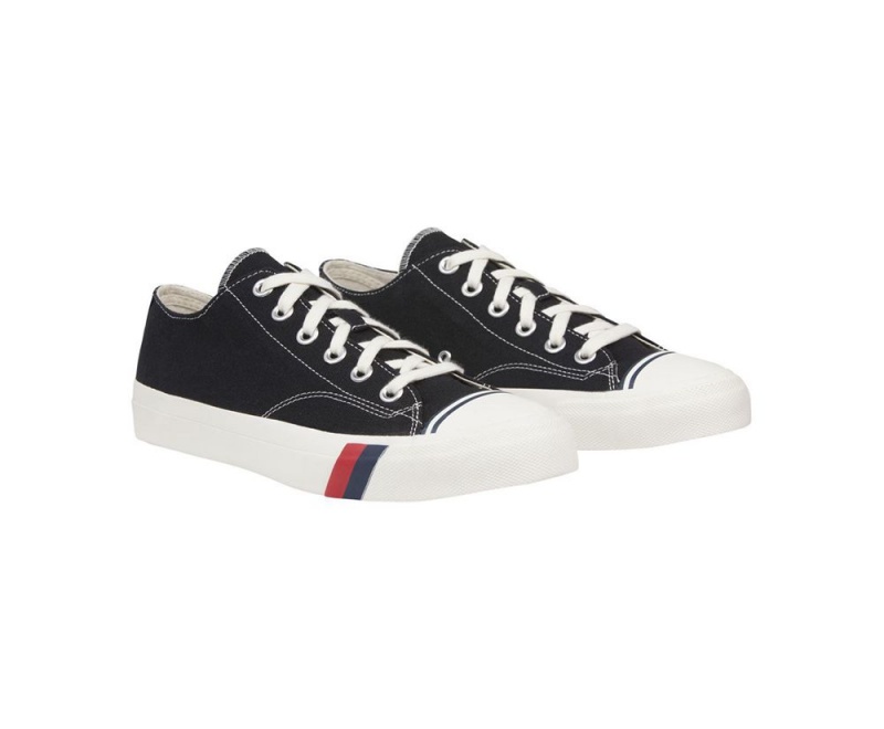 Black / White Keds Royal Lo Sneakers | 7396-ITVGP