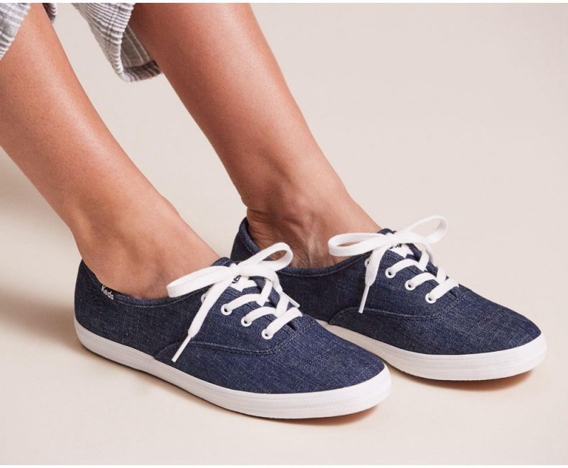 Blue Keds Champion Eco Denim Sneakers | 9103-FMNSA