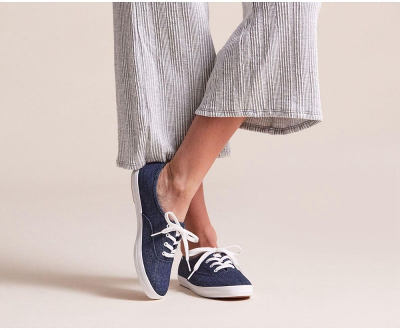 Blue Keds Champion Eco Denim Sneakers | 9103-FMNSA