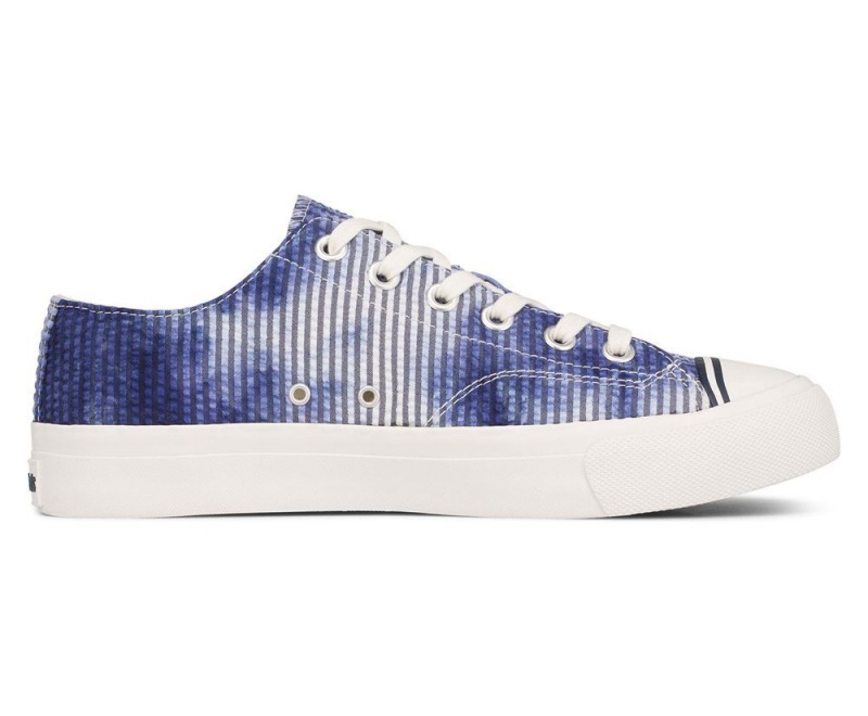 Blue Keds Royal Lo Tie Dye Seersucker Sneakers | 9745-XHWTS