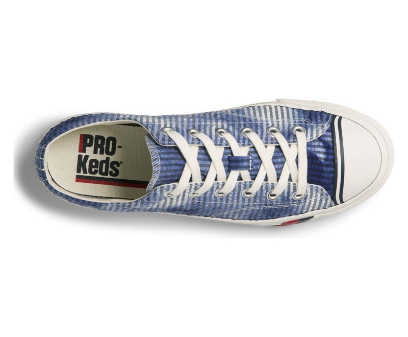 Blue Keds Royal Lo Tie Dye Seersucker Sneakers | 9745-XHWTS