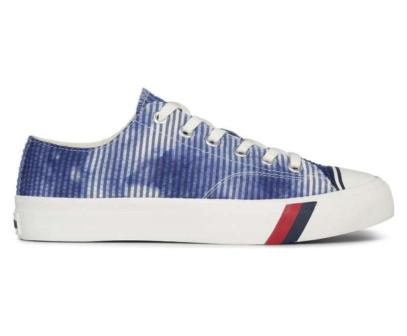 Blue Keds Royal Lo Tie Dye Seersucker Sneakers | 9745-XHWTS