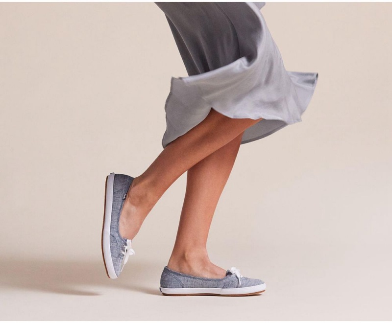 Blue Keds Teacup Chambray Slip On | 1702-NUVQF