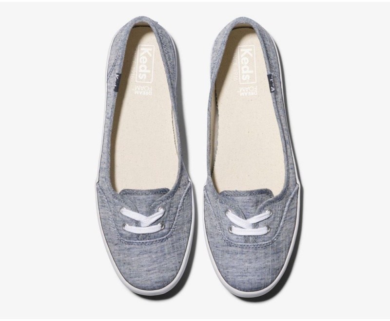 Blue Keds Teacup Chambray Slip On | 1702-NUVQF