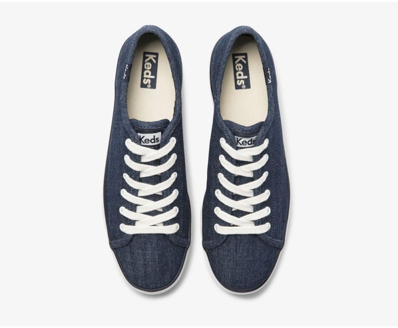 Blue Keds Triple Kick Eco Denim Sneakers | 9438-JHFWE