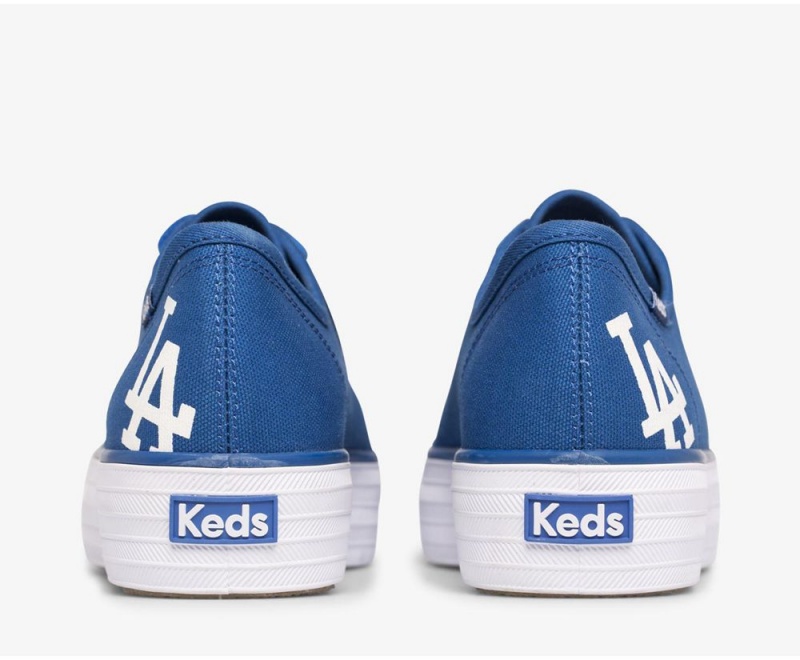 Blue Keds Triple Kick MLB Sneakers | 3961-HBAYN