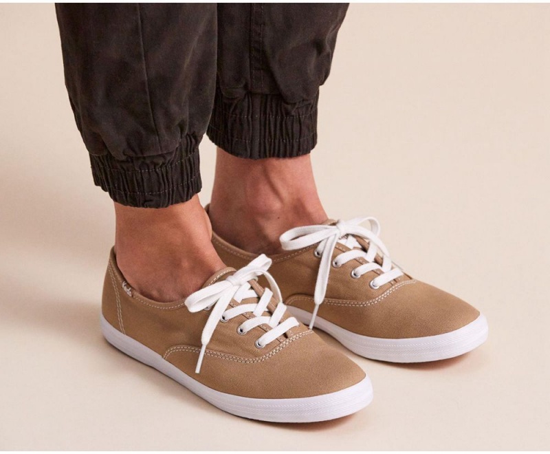 Brown Keds x Organic Cotton Washable Champion Sneakers | 2735-AOHQR