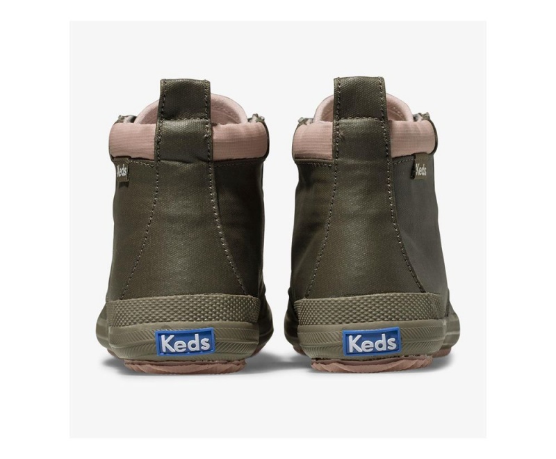 Green Keds Cyber Scout Coated Canvas Boots | 9143-QMWOJ