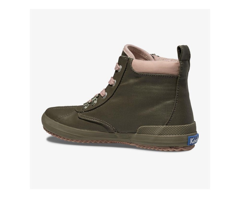 Green Keds Cyber Scout Coated Canvas Boots | 9143-QMWOJ