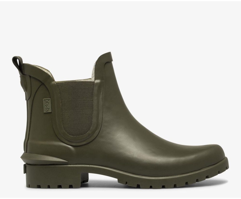 Green Keds Rowan Rain Boots | 0253-TCMHZ