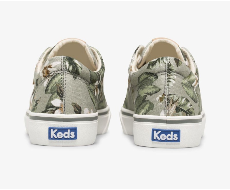 Green Keds x Organic Cotton Jump Kick Tropical Sneakers | 6984-KAXGR